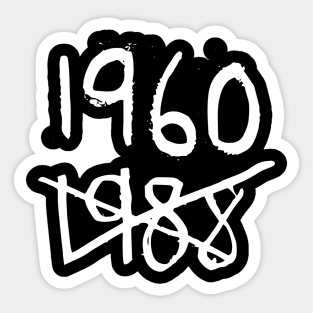 1960 - 1988 Doodle White Sticker